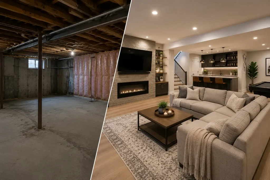 Before & After_ 8 Stunning Basement Renovations in Mississauga